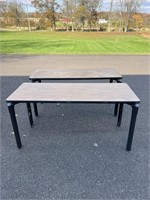 (2) Tables with Metal Leg Bases