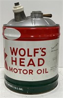 (AF) Vintage 5 Gallon Wolf’s Head Motor Oil