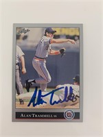 Alan Trammell signed baseball card