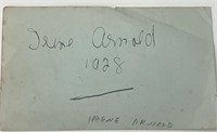 Irene Arnold and Monti Ryan original signatures