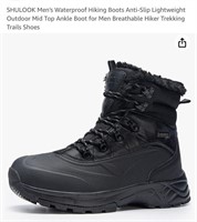 SHULOOK Men's Waterproof Hiking Boots Anti-Slip