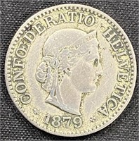 1879 - Switzerland 10 coin