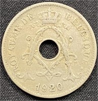 1920 - Belgium 10 c coin