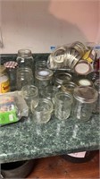 Canning jars, mason lids, labels