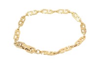 Givenchy Gold Tone Logo Bracelet