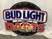 Bud Light Darts Metal Adv. Sign, 34 1/2”L,