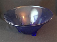 Vintage Blue Hazel Atlas Cobalt Royal Lace Bowl
