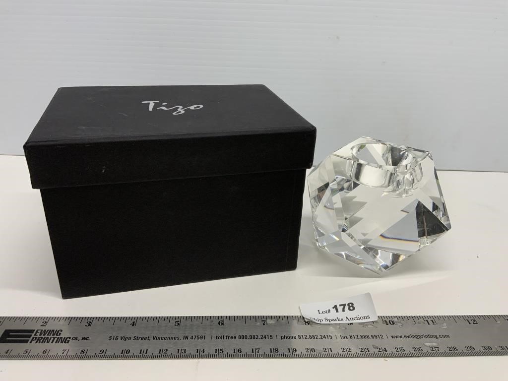 Tizo Crystal Diamond Cut Candle Holder Votive