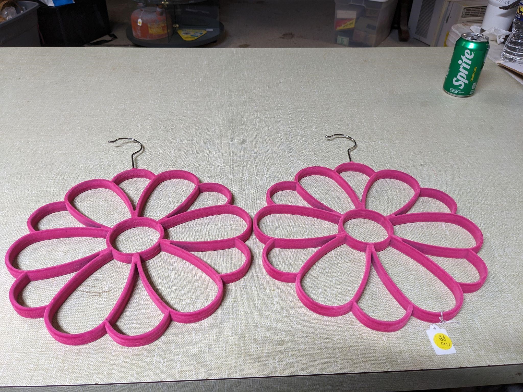 Pr. of Flower Scarf Hangers