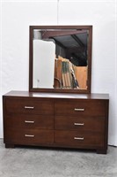New Classic Contemporary 6-Drawer Dresser w/Mirror