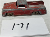 VINTAGE METAL TOY TRUCK WITH WHITE TIRES