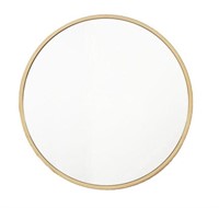 Round Gold Metal Frame Mirror