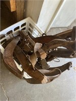 Vintage horse collars , saw and more