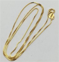 14k Gold Israeli Box Chain Necklace