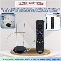 SET OF 2(TV ANTENNA+UNIVERSAL PROGRAMMABLE REMOTE)