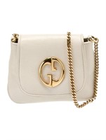 Gucci Neutrals Leather Microfiber Crossbody Bag