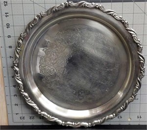 Silver plated serving tray 12x12
