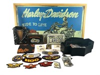 A Collection Of Harley Davidson Memorabilia.