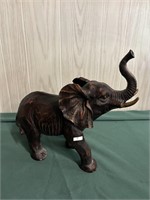 Handcarved Wooden Elephant 13x15