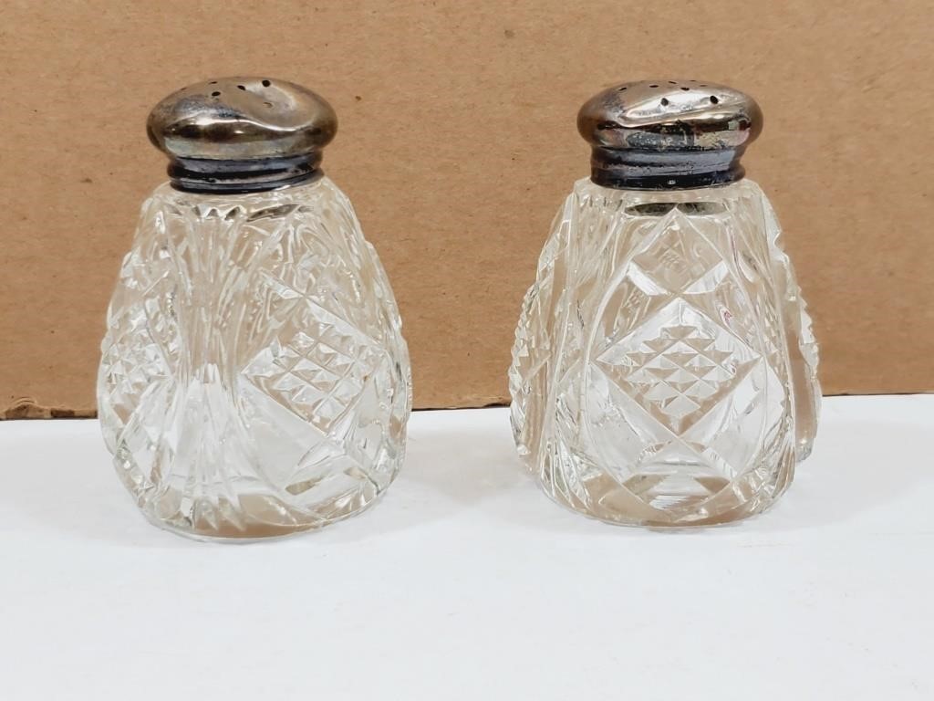 Crystal Salt & Pepper Shakers