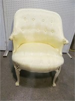 Upholstered Yellow Chair