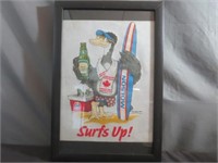 Molson Beer " Surfs Up" - Framed
