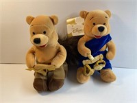 2 Winnie The Pooh Zodiac Plush Toys