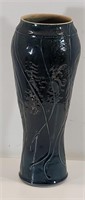 Signed pottery vase 17"×7"