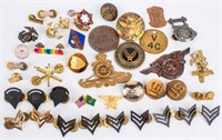 Vintage Lot of Assorted Medals Accoutrements Pins