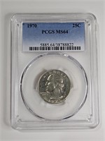 1970 MS 64 PCGS Washington Quarter