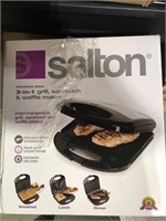 Salton 3-In-1 Pocket Sandwich Maker, Belgian
