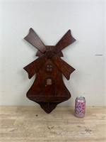 vintage wooden windmill shelf