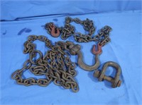 Clevis, 1/4" Tow Chain-approx 14' w/2 Hooks