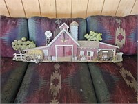 Plastic Barn scene wall hanger