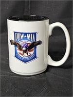 POW * MIA EAGLE WHITE COFFEE CUP MUG NEW 12