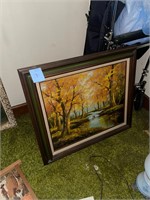 autumn forest print framed