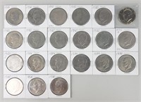 21 90% Silver Eisenhower Silver Dollars.