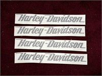 (4) 24" BLACK HARLEY-DAVIDSON LOGO DECALS