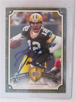 AARON RODGERS SIGNED SPORTS CARD WITH COA