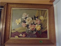 Framed Rose painting