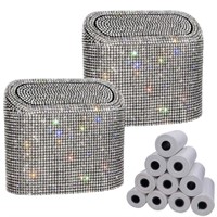 2pcs Bling Car Trash Can with Lid, Small Car