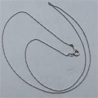 14k White Gold Chain Necklace