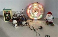 * Vtg Christmas lights and Santa Lights work