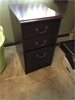 wood 3 drawer file cabinet