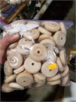 Large bag of wooden Wheels