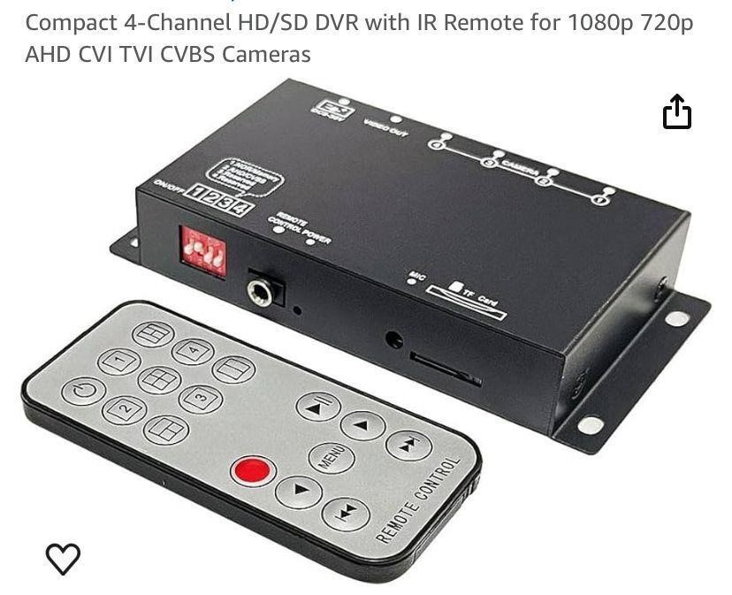 Compact 4-Channel HD/SD DVR with IR Remote
