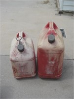 2 Plastic Gas Cans 5 & 6 Gallon Untested As Shown