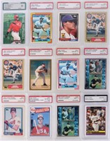 1980-2000 TOPPS PSA & FGS BASEBALL CARDS - (12)