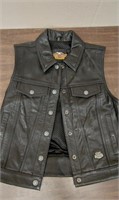 Harley Davidson women's leather vest sz M
