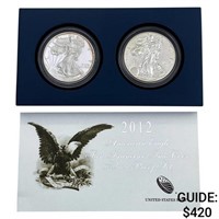 2012 Proof and Rev. Proof Silver Eagle Set [2